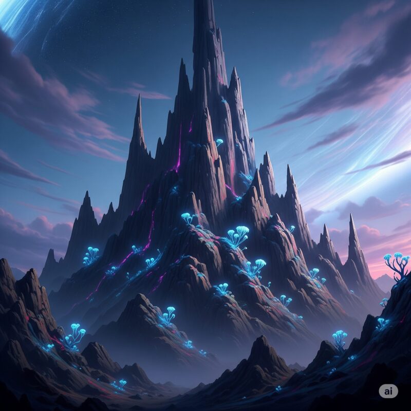 異世界 風景 岩山