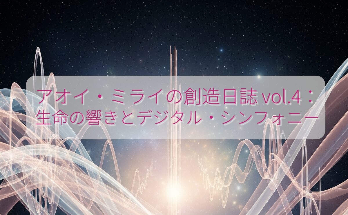 アオイ・ミライの創造日誌 vol.4：生命の響きとデジタル・シンフォニー